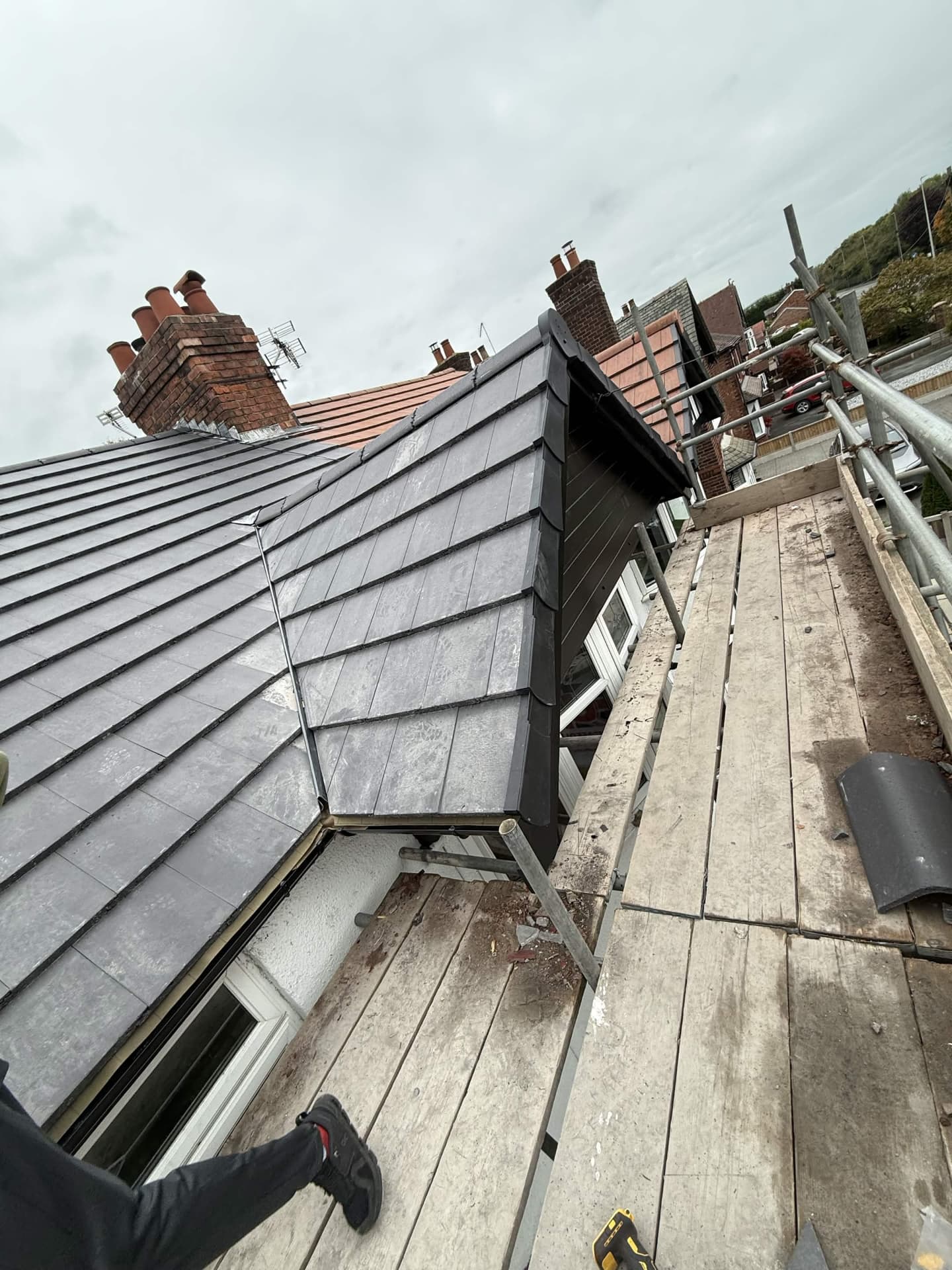 Slate bay roof — Northwich area