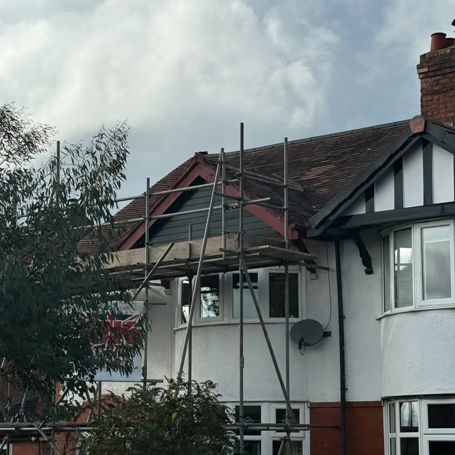 Gable re-roof, step by step before work — Lostock Gralam