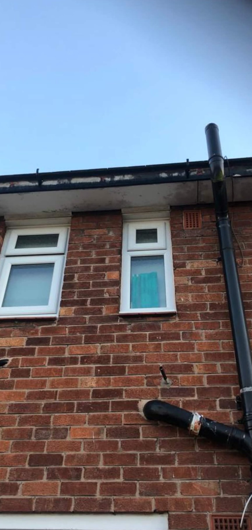 Roofline and guttering renewed before work — Northwich area