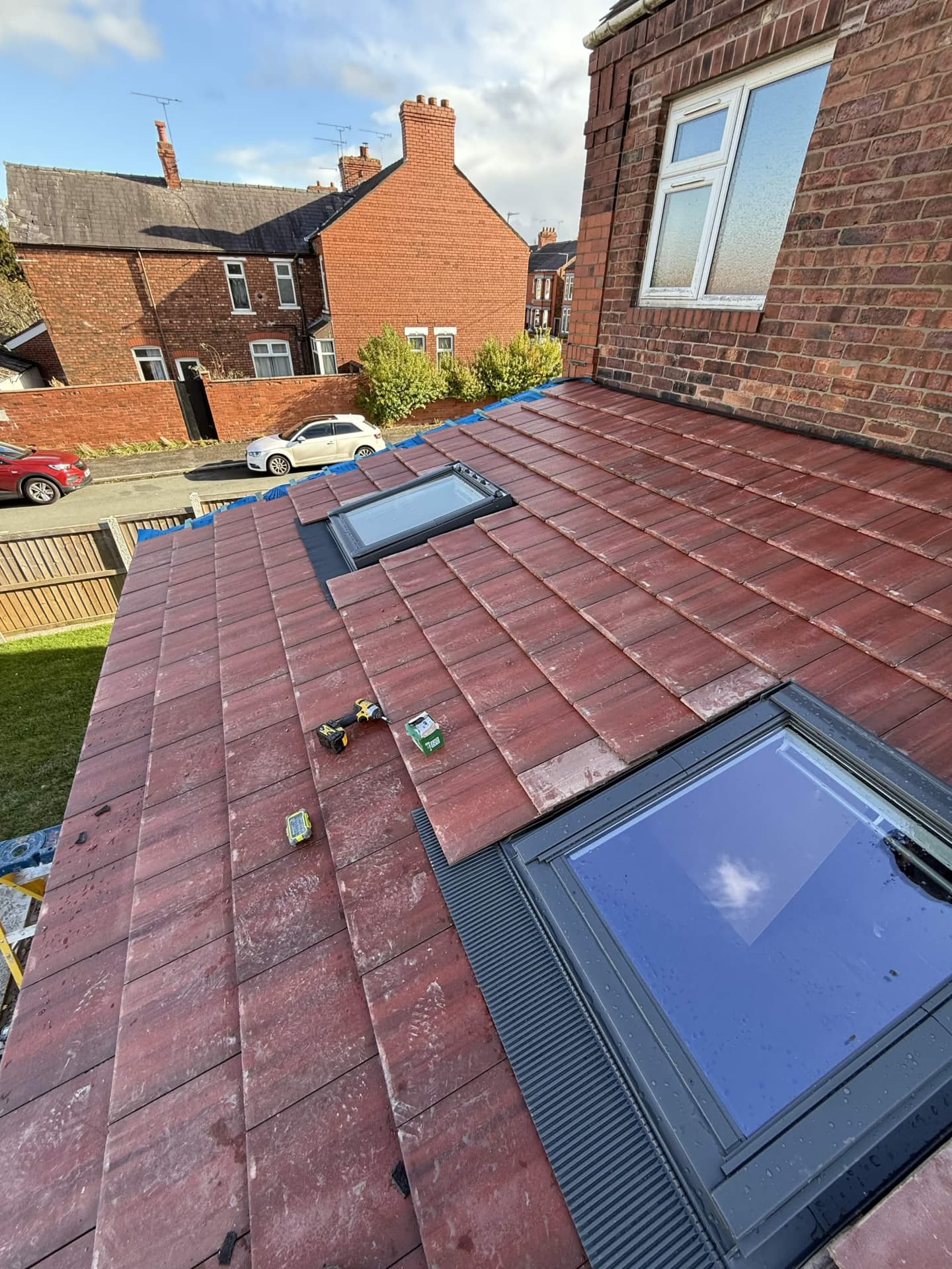 Tiled roof with roof windows — Northwich area