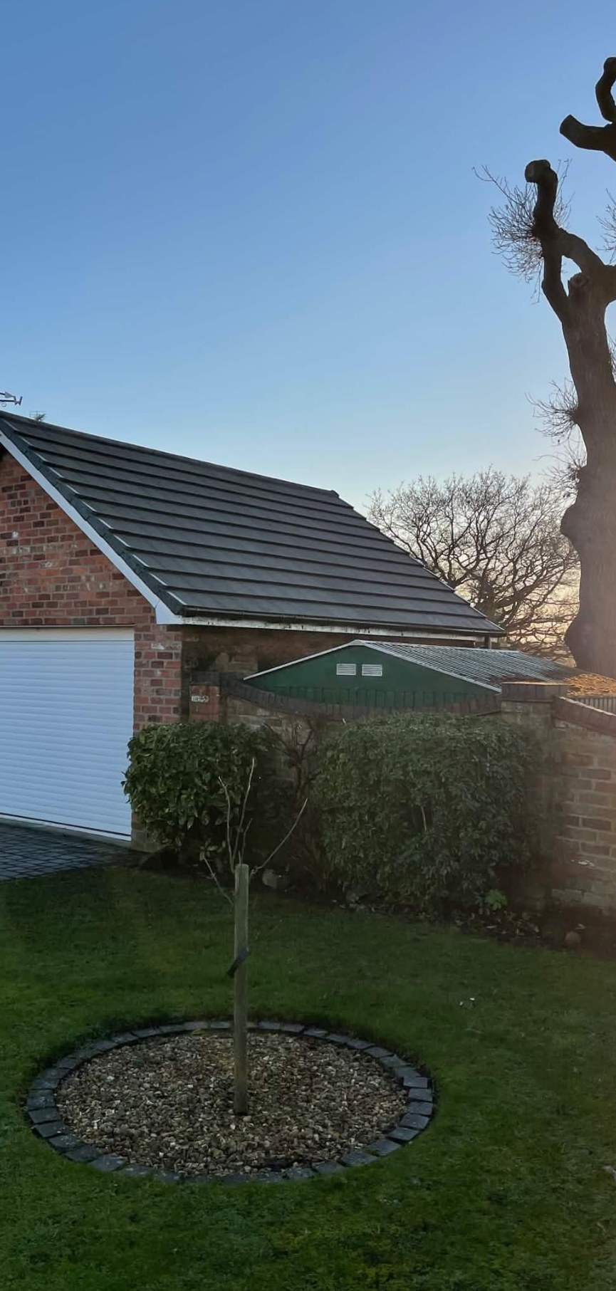 Garage roof cleaned and repaired — Northwich area