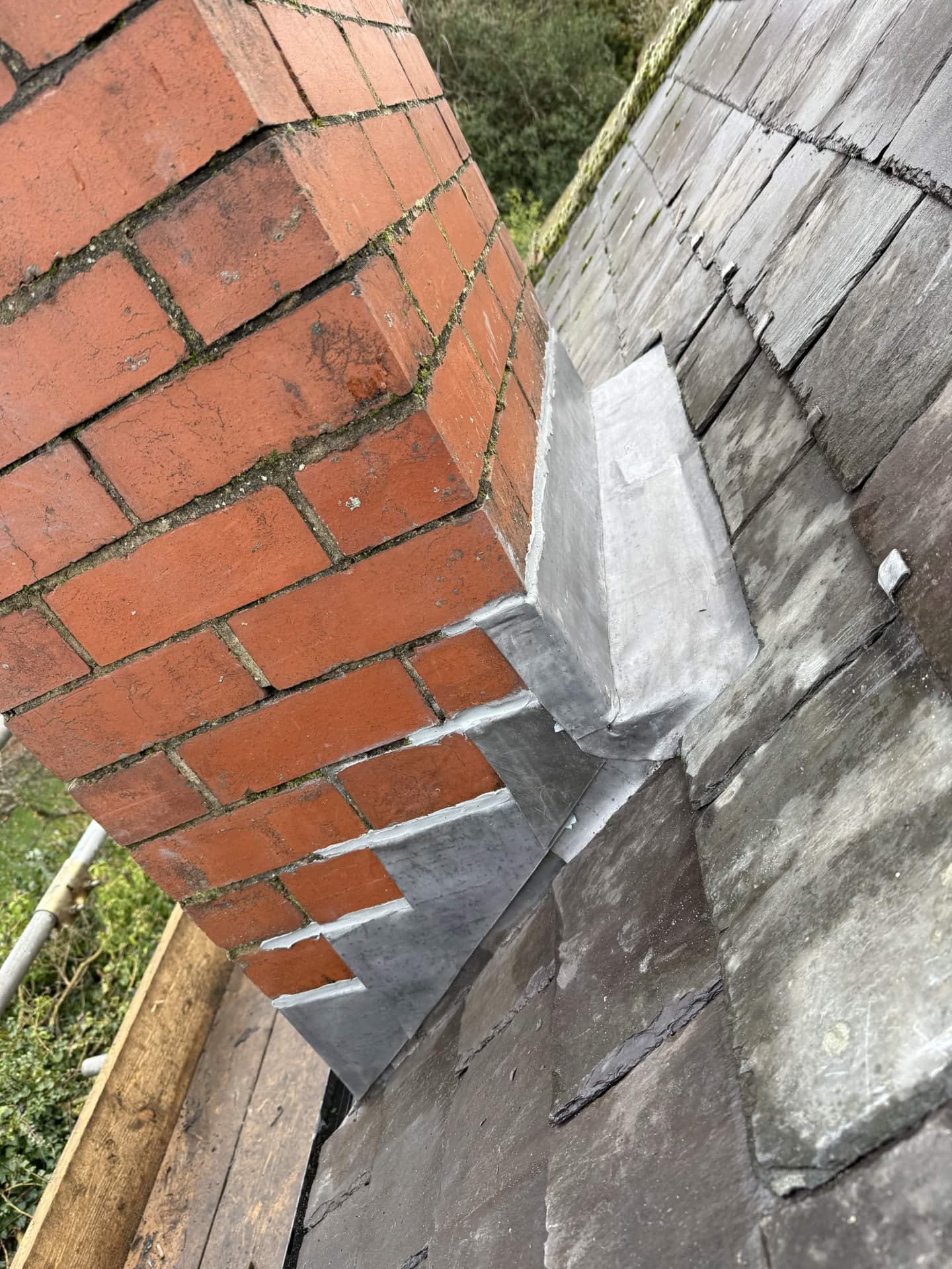 Chimney flashing in lead — Northwich area